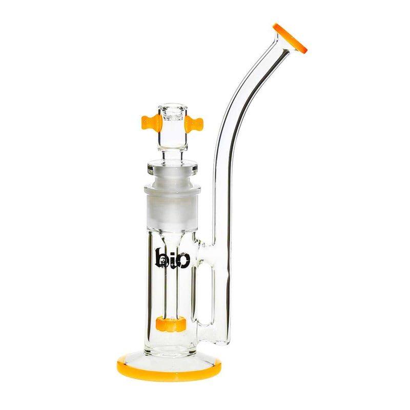 Bio Glass Glass Bubbler 11" BIO Spectrum Removable Downstem Bubbler - Orange