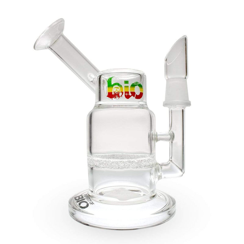 Bio Glass Glass Bubbler 6" BIO Single Frit Disc Sidecar Bubbler 14mm