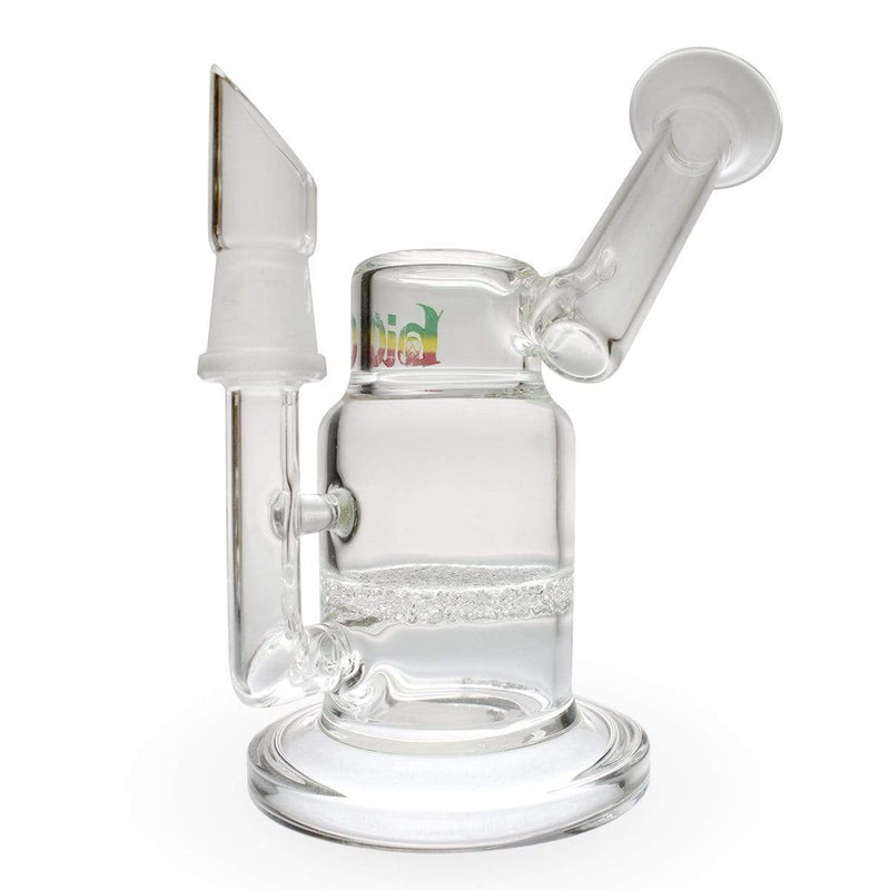 Bio Glass Glass Bubbler 6" BIO Single Frit Disc Sidecar Bubbler 14mm