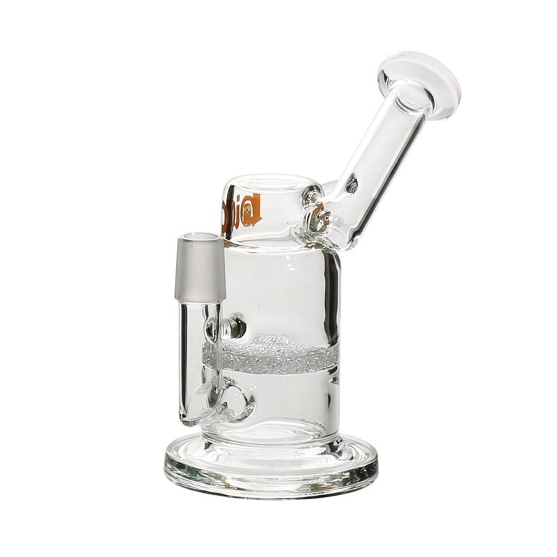 Bio Glass Glass Bubbler 6" BIO Single Frit Disc Sidecar Bubbler 19mm