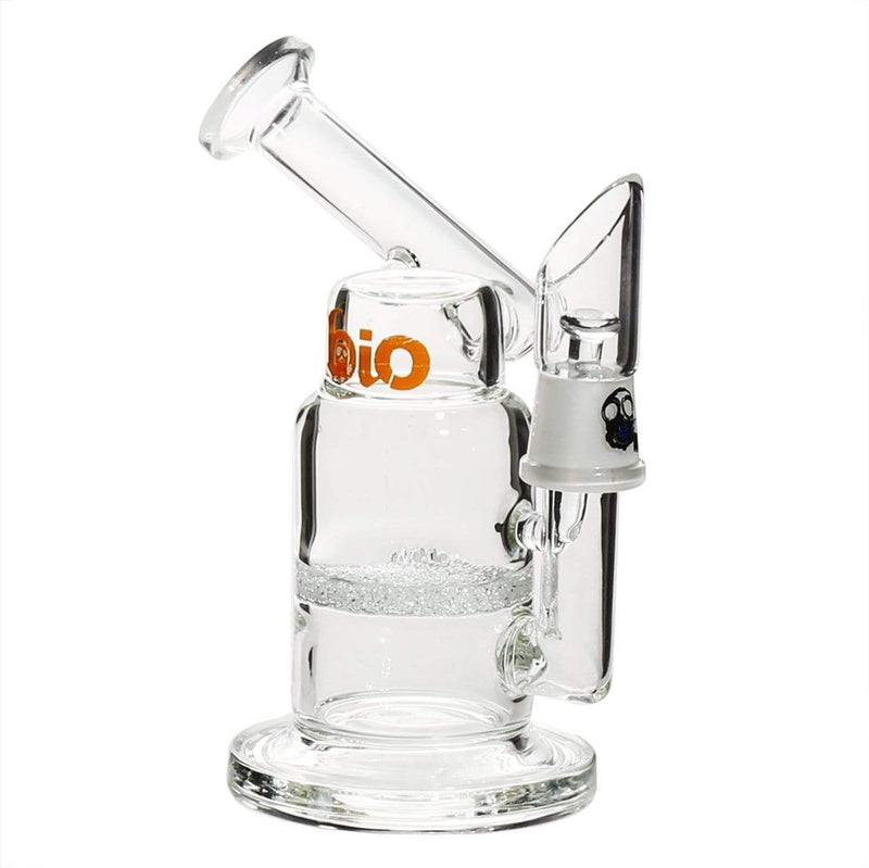 Bio Glass Glass Bubbler 6" BIO Single Frit Disc Sidecar Bubbler 19mm