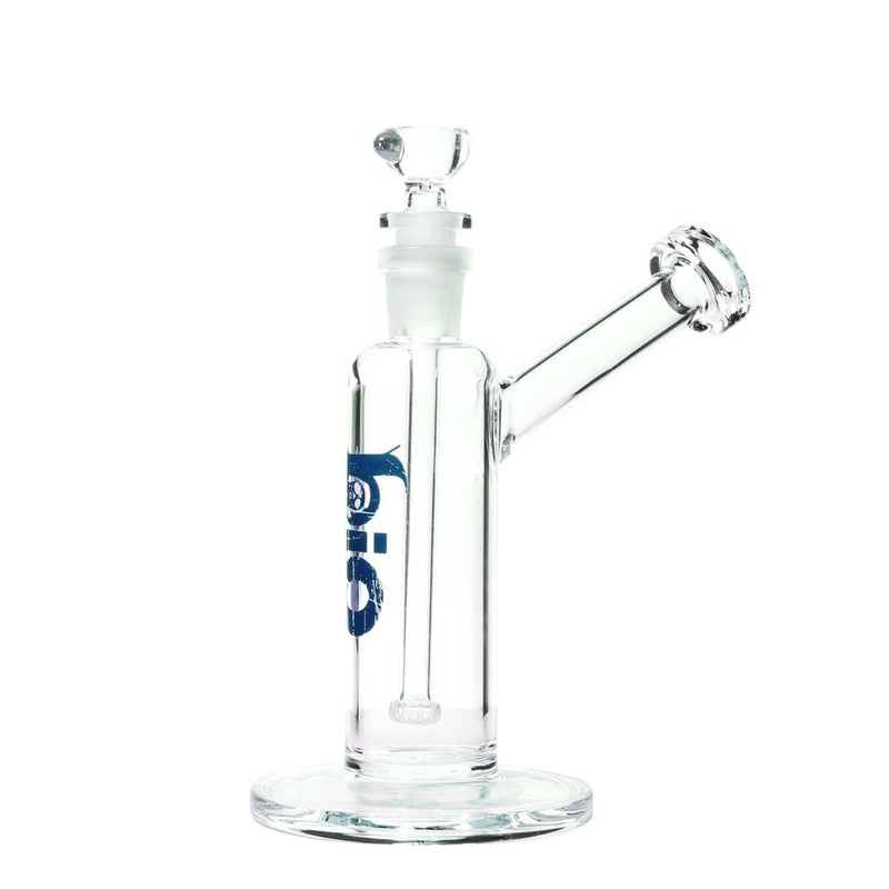 Bio Glass Glass Bubbler 7" BIO Removable Downstem Bubbler - Blue Logo