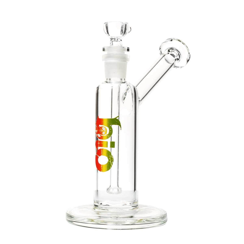 Bio Glass Glass Bubbler 7" BIO Removable Downstem Bubbler - Rasta Logo