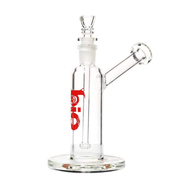 Bio Glass Glass Bubbler 7" BIO Removable Downstem Bubbler - Red Logo