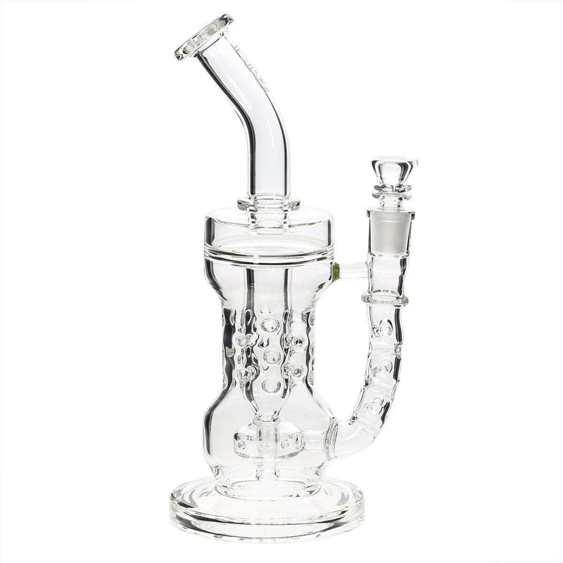 Bio Glass Glass Dab Rig 10" BIO Circ / Thorn Recycler Straight Water Pipe - Gold Logo