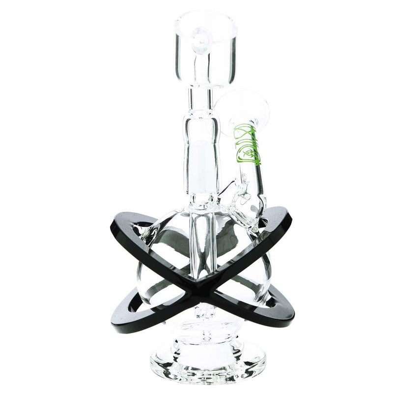 Bio Glass Glass Dab Rig 4" BIO X Single Diffuser Sphere Rig 10mm- Green