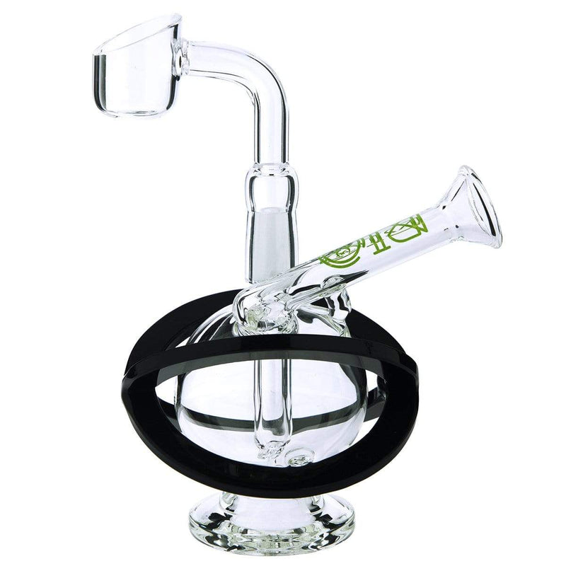 Bio Glass Glass Dab Rig 4" BIO X Single Diffuser Sphere Rig 10mm- Green