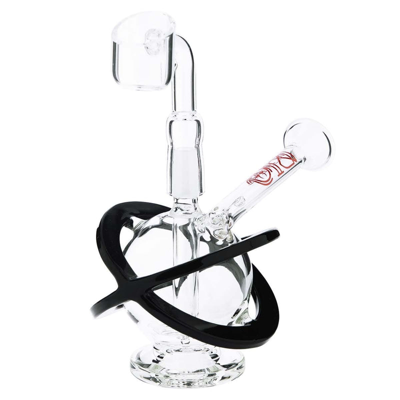 Bio Glass Glass Dab Rig 4" BIO X Single Diffuser Sphere Rig 10mm- Red