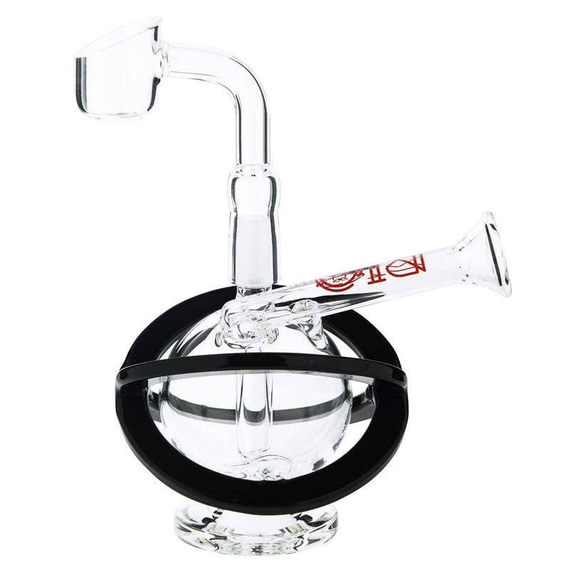 Bio Glass Glass Dab Rig 4" BIO X Single Diffuser Sphere Rig 10mm- Red