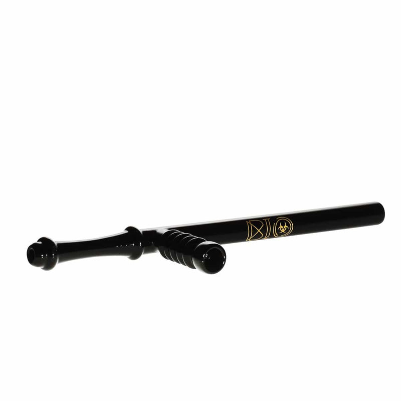 Bio Glass Steamroller Pipe 18" BIO Black Baton Steamroller - Gold Logo