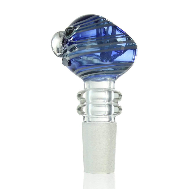 Biohazard Inc 14mm Bowl 14mm Angled Bowl - Blue Swirl