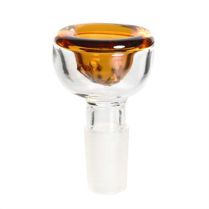 Biohazard Inc 14mm Bowl 14MM BOWL 5 HOLE AMBER TRIM