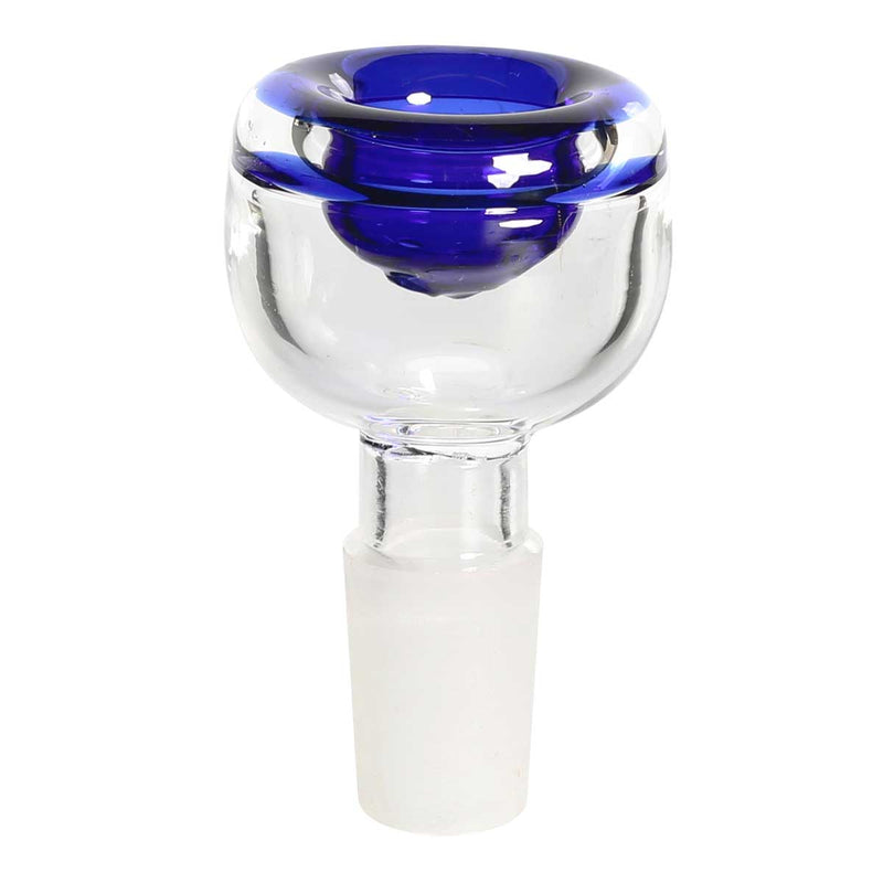 Biohazard Inc 14mm Bowl 14MM BOWL 5 HOLE BLUE TRIM