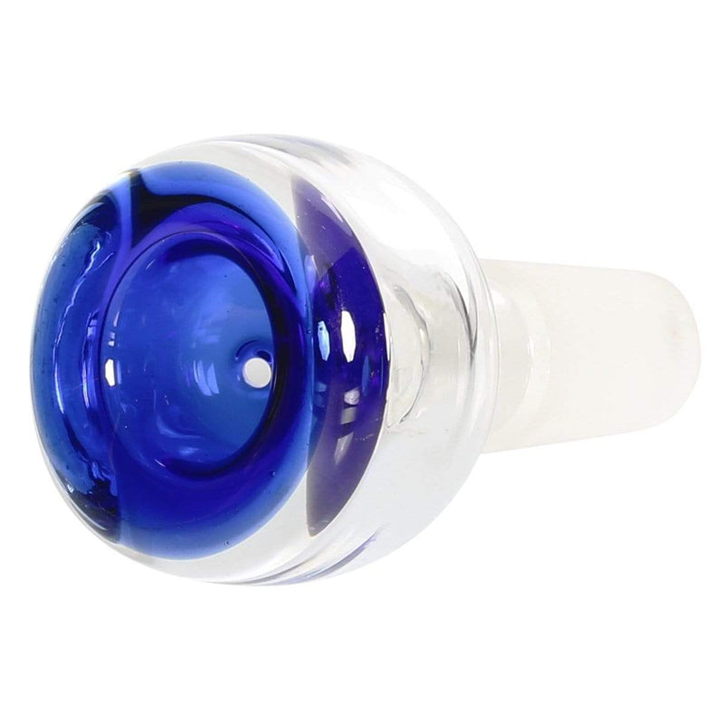 Biohazard Inc 14mm Bowl 14MM BOWL 5 HOLE BLUE TRIM