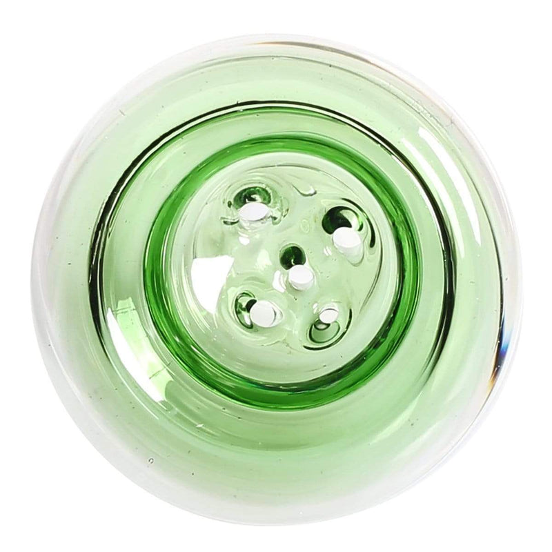 Biohazard Inc 14mm Bowl 14MM BOWL 5 HOLE GREEN TRIM