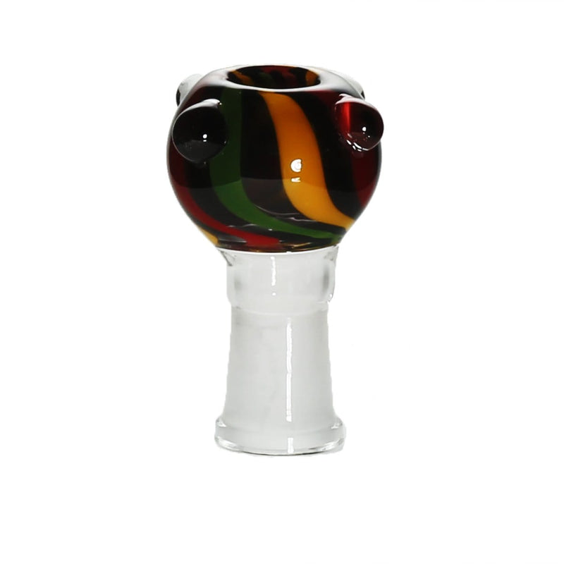 Biohazard Inc 14mm Bowl 14mm Heavy Female Bowl With Marbles - Candy Cane