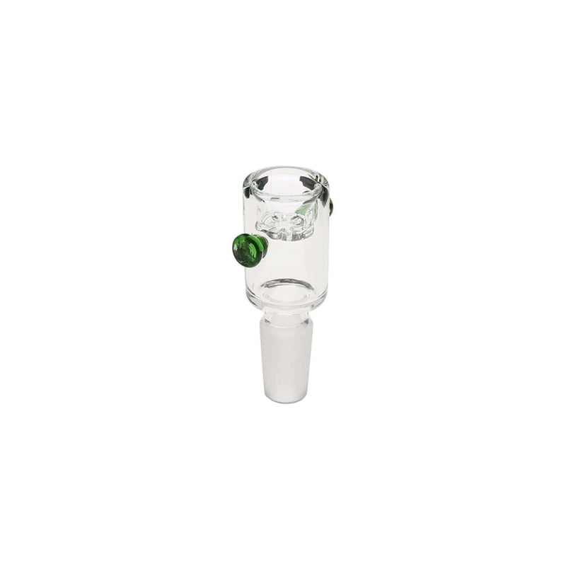 Biohazard Inc 14mm Bowl 14mm Screen Bowl -  Green Handles