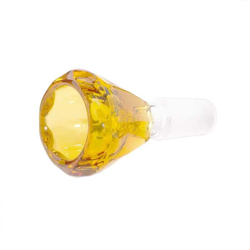 Biohazard Inc 14mm Bowl Slide  Bowl 14mm Male Amber Diamond