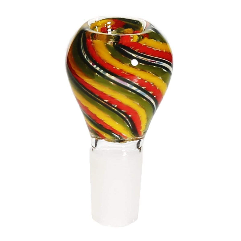 Biohazard Inc 19mm Bowl 19mm Full Rasta Swirl Bowl