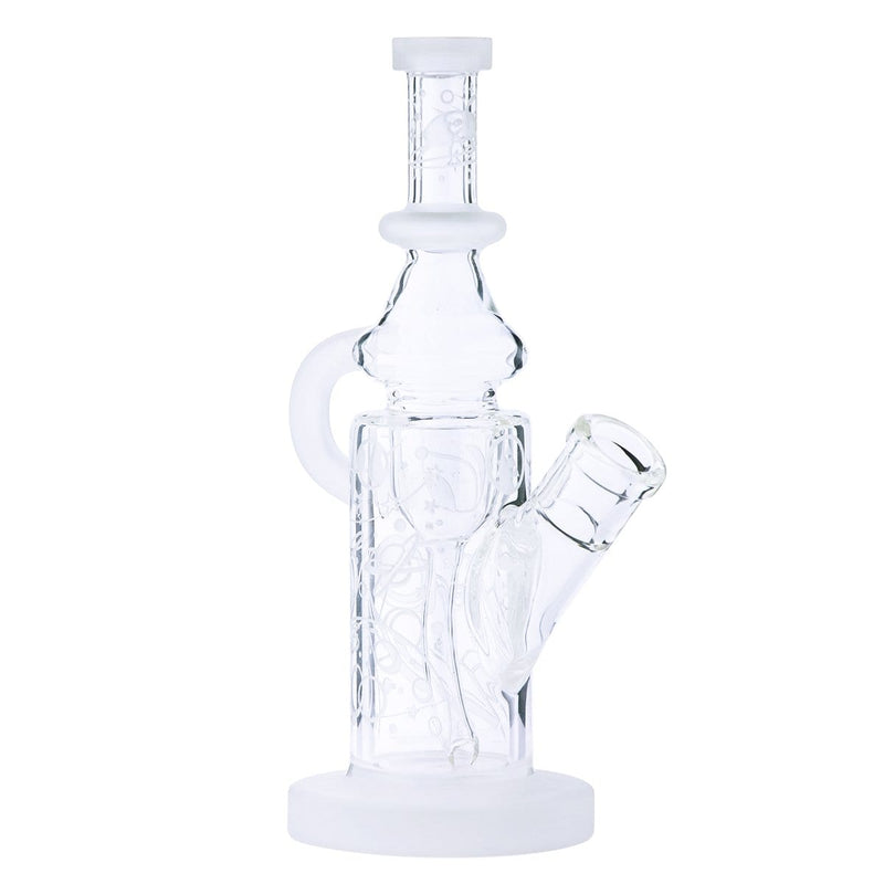 Biohazard Inc 9" 50mm Rig Space Oddysey Etched Recycler Banger Hanger