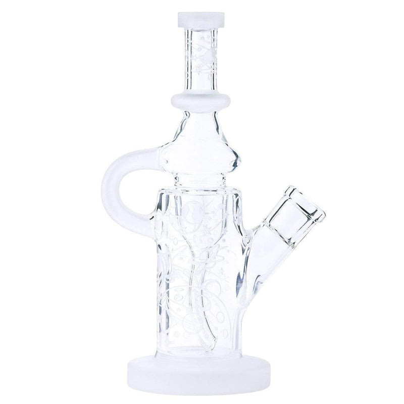 Biohazard Inc 9" 50mm Rig Space Oddysey Etched Recycler Banger Hanger