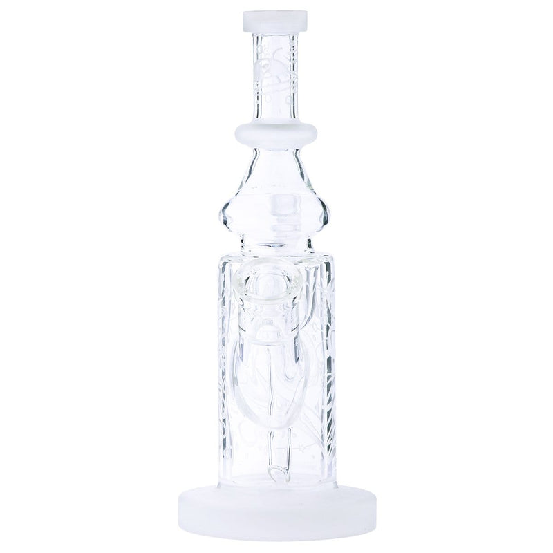 Biohazard Inc 9" 50mm Rig Space Oddysey Etched Recycler Banger Hanger