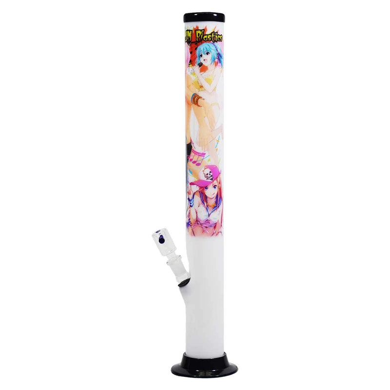 Biohazard Inc Acrylic Bong 15" JM Straight Water Pipe -  Anime Girl Collage