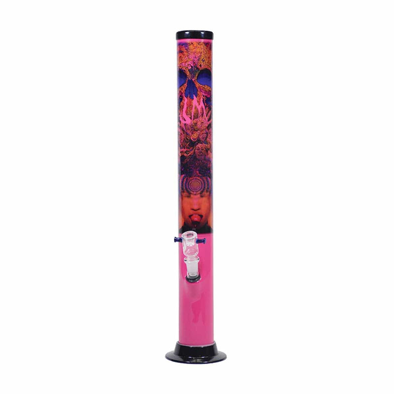 Biohazard Inc Acrylic Bong 15" JM Straight Water Pipe -  Psychedelic Mind