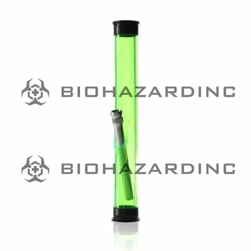 Biohazard Inc Acrylic Bong Acrylic Traveler Water Pipe 8"x1"