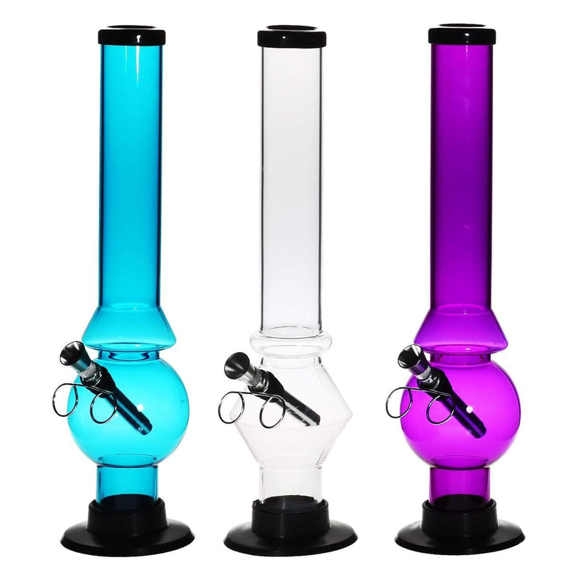 Biohazard Inc Acrylic Bong Acrylic Water Pipe 1.5"x12" Pull Out Bowl