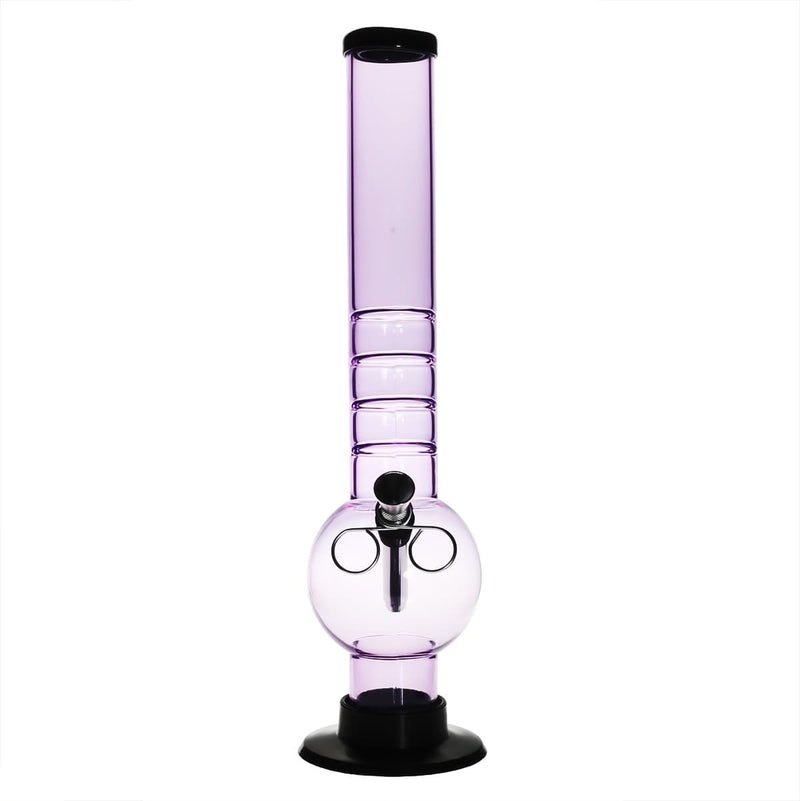 Biohazard Inc Acrylic Bong Acrylic Water Pipe 10" x 1.5" w/ Glass Pull Bowl Slide