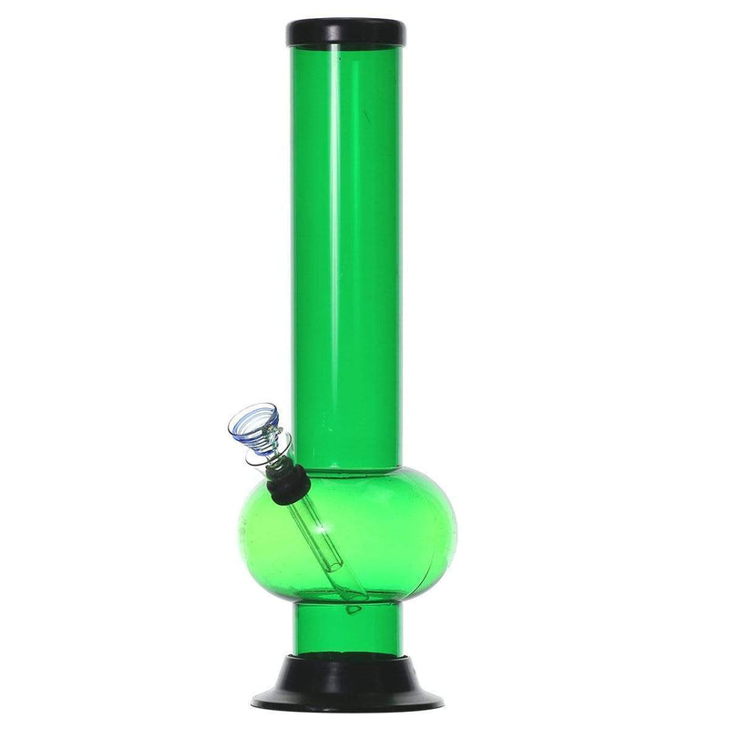 Biohazard Inc Acrylic Bong Acrylic Water Pipe 2"x12" w/ Glass Pull Bowl Slide