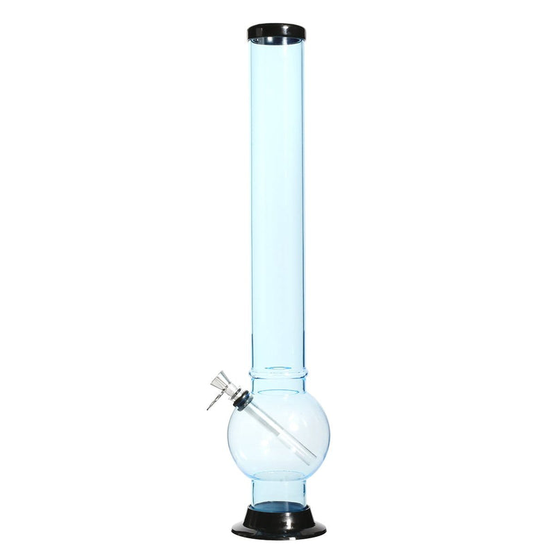 Biohazard Inc Acrylic Bong Acrylic Water Pipe 2"x18" w/ Glass Pull Bowl Slide