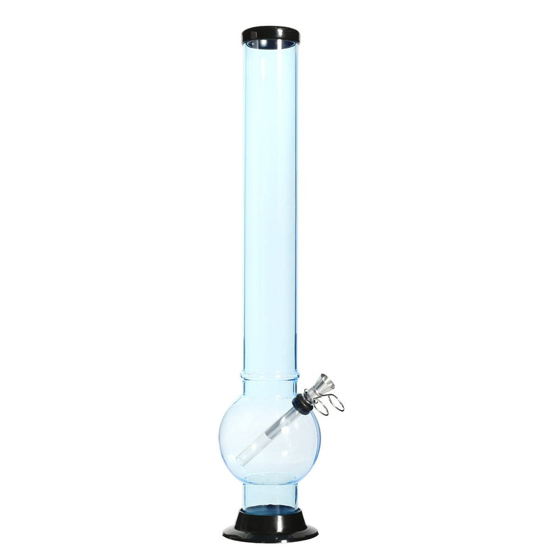 Biohazard Inc Acrylic Bong Acrylic Water Pipe 2"x18" w/ Glass Pull Bowl Slide