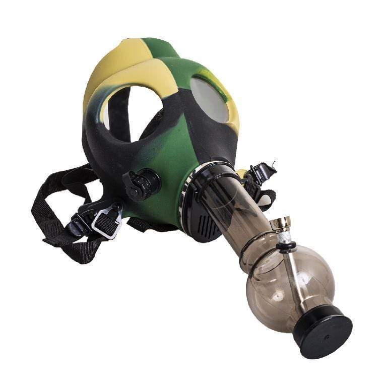 Biohazard Inc Acrylic Bong with Gas Mask Gas Mask With Acrylic Pipe Set - Camo