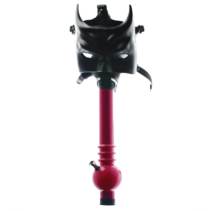 Biohazard Inc Acrylic Bong with Gas Mask Gas Mask with Bat Cover - Black