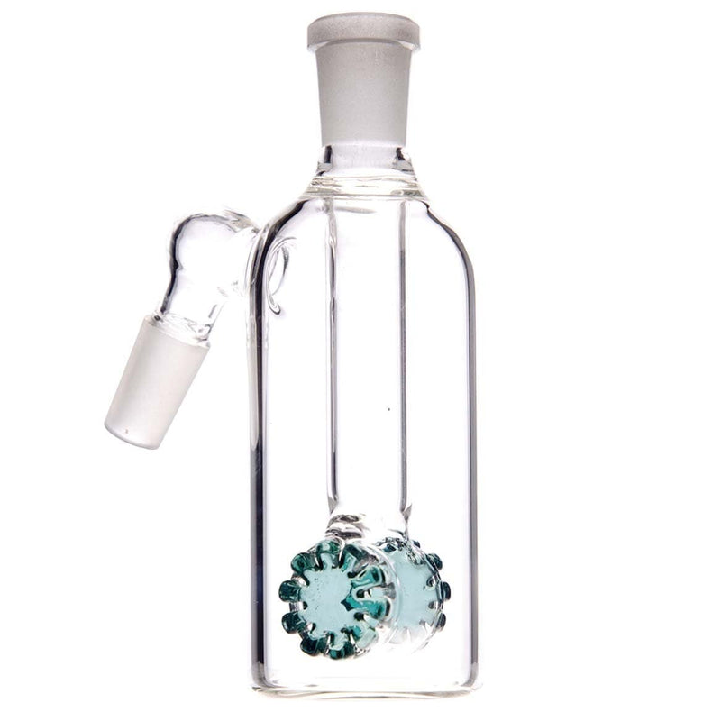 Biohazard Inc Ash Catcher Ash Catcher  Single Dark Green Diffused Male 14mm Female 14mm 45 Degree