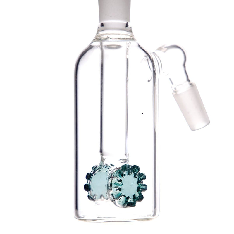 Biohazard Inc Ash Catcher Ash Catcher  Single Dark Green Diffused Male 14mm Female 14mm 45 Degree