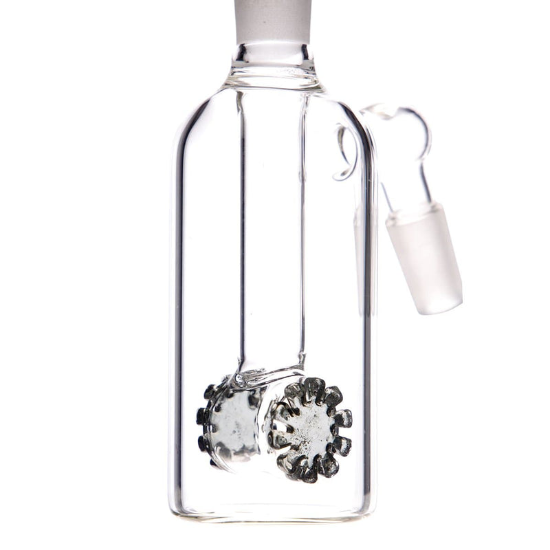 Biohazard Inc Ash Catcher Ash Catcher  Single Smoke Black Diffused Male 14mm Female 14mm 45 Degree