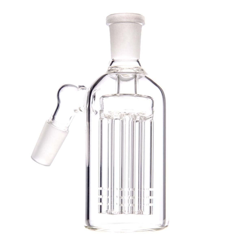 Biohazard Inc Ash Catcher Ash Catcher  Single Tree 5-Arm Male 14mm Female 14mm Clear Trim 45 Degree