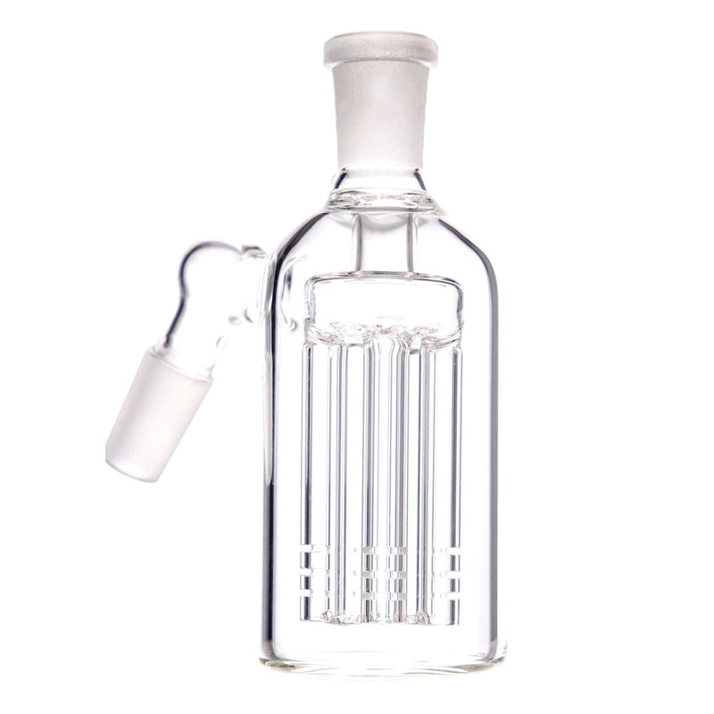 Biohazard Inc Ash Catcher Ash Catcher  Single Tree 5-Arm Male 14mm Female 14mm Clear Trim 45 Degree