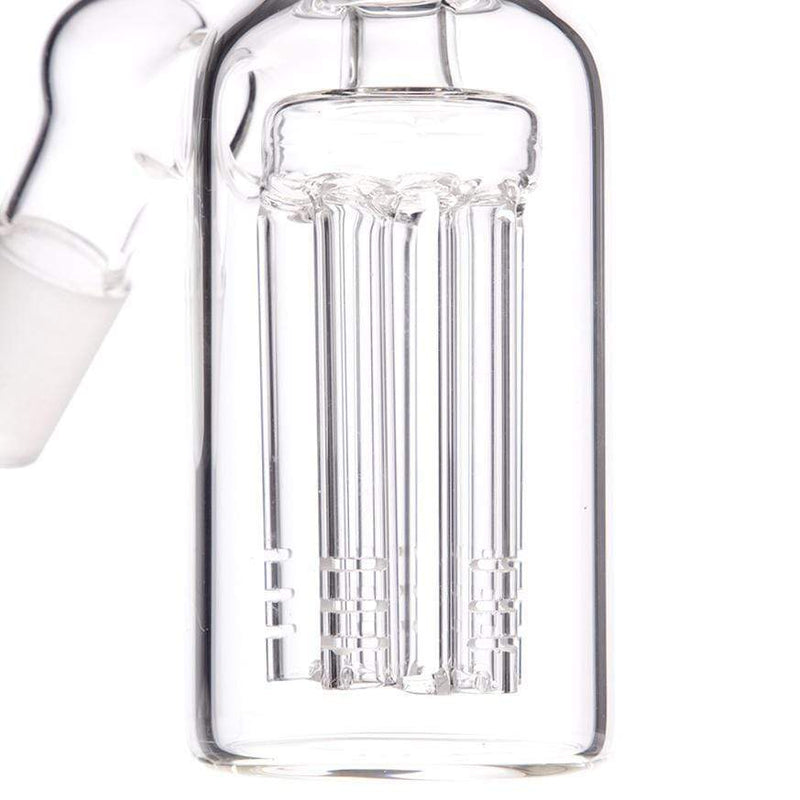 Biohazard Inc Ash Catcher Ash Catcher  Single Tree 5-Arm Male 18mm Female 18mm Clear Trim 45 Degree