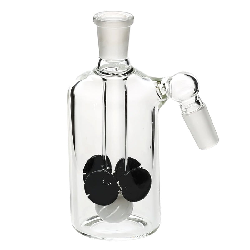 Biohazard Inc Ash Catcher Cross / Diffused 14mm/14mm Ash Catcher - Black/White