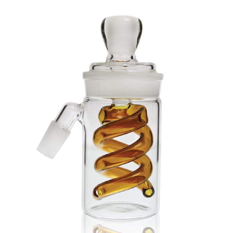 Biohazard Inc Ash Catcher Single Coil Ash Catcher Pullout - Amber 19mm/19mm