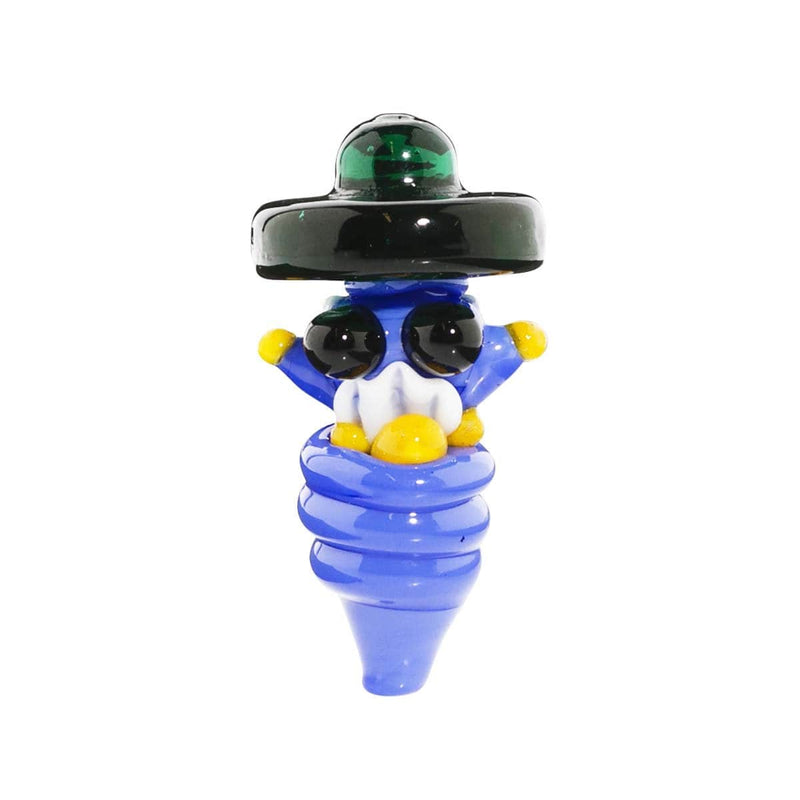 Biohazard Inc Carb Cap Glass Carb Cap Gnome- Blue