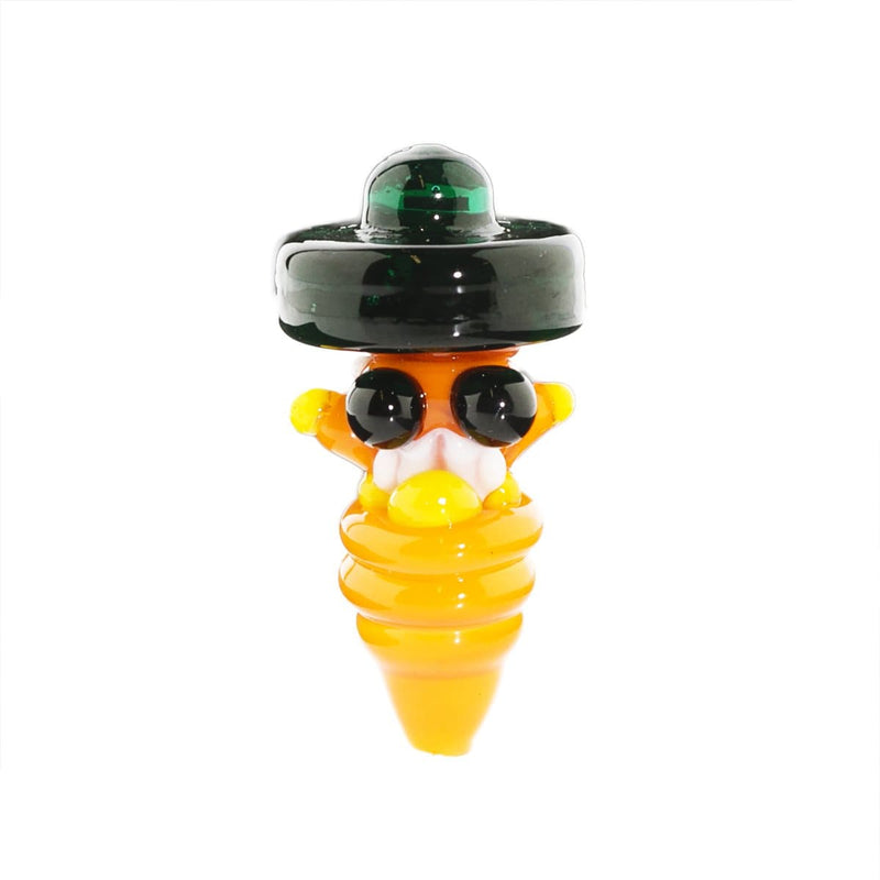 Biohazard Inc Carb Cap Glass Carb Cap Gnome- Orange