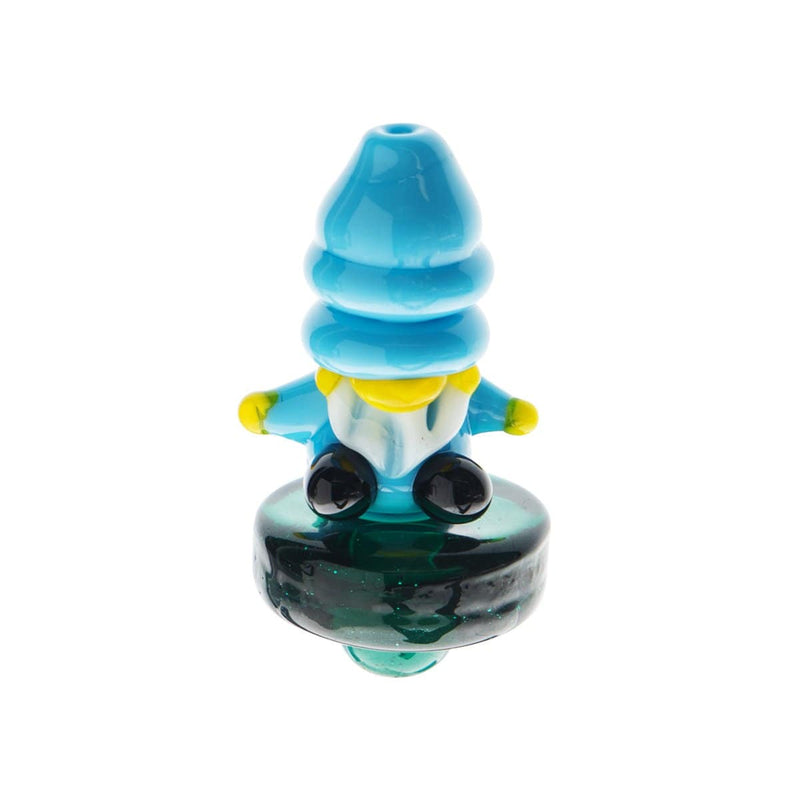 Biohazard Inc Carb Cap Glass Carb Cap Gnome- Turquoise