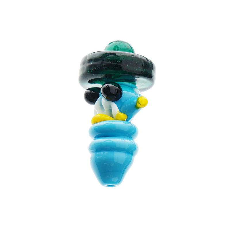 Biohazard Inc Carb Cap Glass Carb Cap Gnome- Turquoise