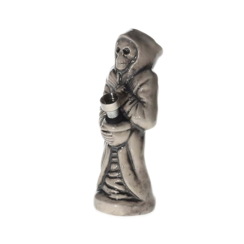 Biohazard Inc Ceramic Bong 6.5" Skeleton Reaper with Bowl Ceramic Water Pipe