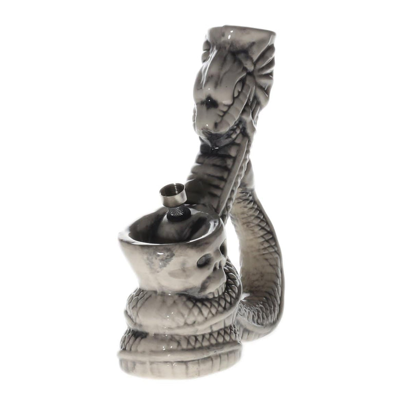 Biohazard Inc Ceramic Bong 8.5" Grinning Dragon Ceramic Water Pipe